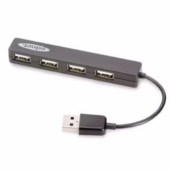 Ednet 85040, USB 2.0, USB 2.0, 480 Mbit/s, Black, 15 mm, 94 mm