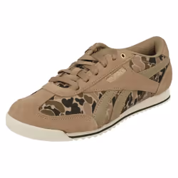 ) Ladies Reebok Casual Lace Up Trainers Royal CL Rayen - UK 6, Canvas/Green/Paperwhite (Beige