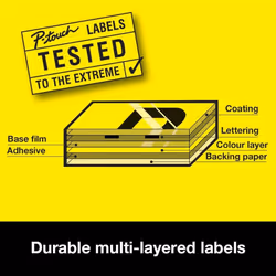 Brother TZe-631 Labelling Tape Cassette, 12 mm (W) x 8 m (L), Laminated, Brother Genuine Supplies - Black on Yellow