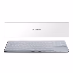 kwmobile Rugged, ultra-thin Keyboard Protector Silicone for 15" - 17" Laptop/Notebook / Ultrabook in transparent - effective protection from dirt