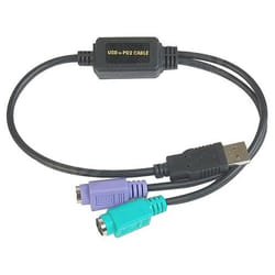 Datalogic ADP-203 Wedge to USB Adapter PS/2 cable 0.5 m 2x 6-p Mini-DIN USB A Black