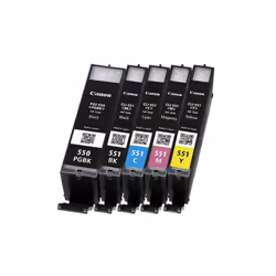 Canon PGI550 CLI551 (10) Ink Cartridge - Black (Pack of 5)