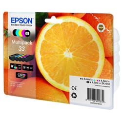 EPSON 33 Claria Oranges Premium Photo Ink Cartridge - Black/Cyan/Magenta/Yellow