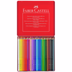 Faber-Castell Tin of 24 Colour GRIP 2001 pencils
