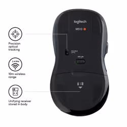 Logitech M510 mouse RF Wireless Laser - Additional view 6
