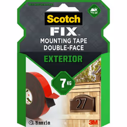 3M 411-1950-P, Mounting tape, Black, Red, 5 m, Outdoor, 7 kg, -35 °C