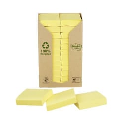 Post-It Recycled Notes 38 mm x 51 mm Canary Yellow (Pack 24) 710017224