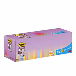 3M Post-it note paper Square Blue, Green, Orange, Pink, Yellow 100 sheets Self-adhesive
