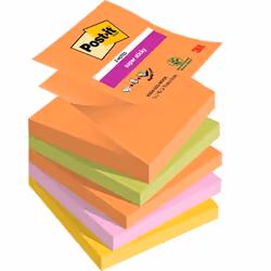 Post-It Post it Super Sticky Z Notes Boost Colours 76x76mm 90 Sheets (