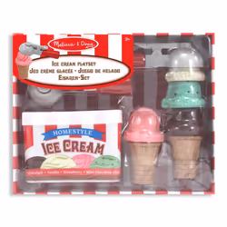Melissa & Doug 14087 Scoop and Stack Ice Cream Cone Magnetic Pretend Play Set