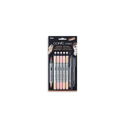 Ciao Coloured Marker Pen - 5+1 Set Portrait 1, for Art & Crafts, Colouring, Graphics, Highlighter, Design, Anime, Professional & Beginners, Art