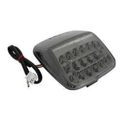 SHIN YO LED taillight, tinted glass and chrome reflector, HARLEY-DAVIDSON V-Rod 02-08, black