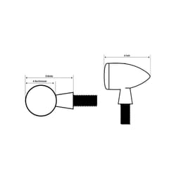 SHIN YO LED taillight, black body, red glass