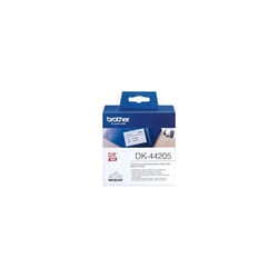 DK44205 Label Roll Removable Continuous Length Paper Black on White Single Label Roll 62mm W x 3048M L Brother Genuine Supplies