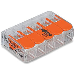 Wago 221-415 terminal block 1P Orange, Transparent