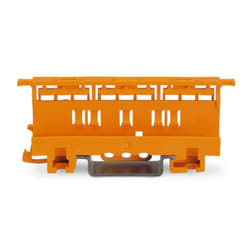 Mounting carrier; 221 Series - 4 mmÂ²; for DIN-35 rail mounting/screw mounting; orange, 221-500 (10 pcs)