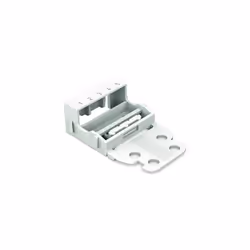 Mounting carrier, for 5-conductor terminal blocks, 221 Series - 4 mmÂ², with snap-in mounting foot for vertical mounting, whi ...