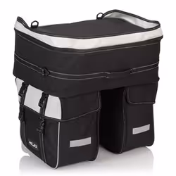 XLC BA-S68, Frame, Bicycle bag, Polyester, Anthracite, Black, White, 58 L