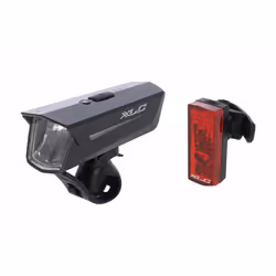 XLC 2500218960, Bike flashlight, Black, Red, Silicone, Battery level, LED, 15 lm