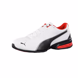 PUMA Men's Tazon 6 FM Competition Running Shoes  White Black Silver  12