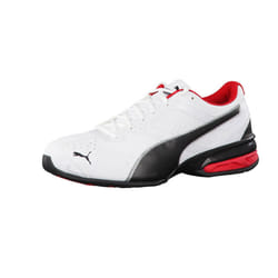 PUMA Men's Tazon 6 FM Competition Running Shoes  White Black Silver  12