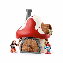 schleich The Smurfs Smurf house with 2 figurines, 3 yr(s), Multicolour