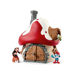 schleich The Smurfs Smurf house with 2 figurines