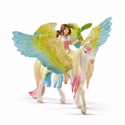 schleich Fairy Surah with glitter Pegasus, Mini doll, Female, 5 yr(s), 180 mm, Multicolour