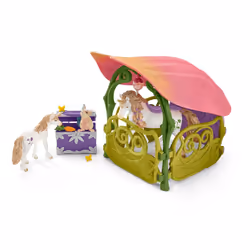 schleich BAYALA Glittering flower house with unicorns, lake and stable