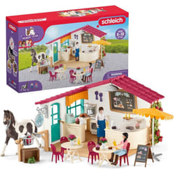 Schleich Horse Club - Rider Caf?  97 Piece Playset with 1 x Horses  Collectible Animal Toys and Horse Riding Figurines for Children Ages 5+