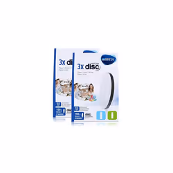 BRITA MicroDisc Water Filter Pack of 3, Suitable for Brita fill&go Water Filter Bottles and Brita fill&serve Water Filter Car ...