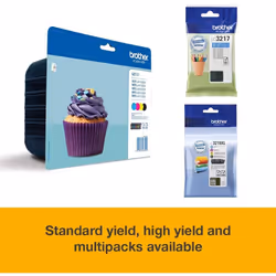 Brother LC-1100Y Inkjet Cartridge, Yellow, Single Pack, Standard Yield, Includes 1 x Inkjet Cartridge, Brother Genuine Supplies