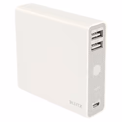Leitz Complete USB Power Bank 12000, 12000 mAh, Lithium-Ion (Li-Ion), White