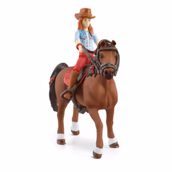 Schleich Horse Club Horse Toys for Girls and Boys Hannah and Cayenne with Rider and Horse Toy Ages 5+