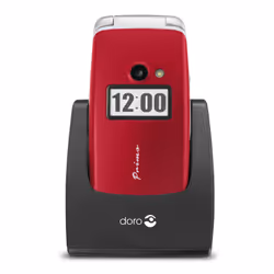 Doro Primo 413, Clamshell, Single SIM, 6.1 cm (2.4"), 2 MP, 1050 mAh, Red
