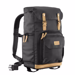 Mantona Luis Retro, Backpack, Any brand, Notebook compartment, Black