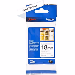 Brother TZe-N241 Labelling Tape Cassette, Black on White, 18mm (W) x 8M (L), Non-Laminated, Brother Genuine Supplies