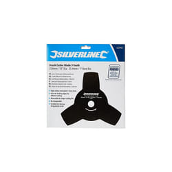 Silverline 633965 Brush Cutter Blade 3-Tooth 254 mm / 10" Dia - 25.4 mm / 1" Bore Dia
