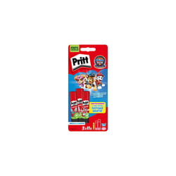 Pritt Paw Patrol Glue Stick Set of 3 x 11g Glue Sticks and 6 Paw Patrol Tattoos, Safe and Child Friendly Glue for Arts and Crafts, Strong Adhesive for