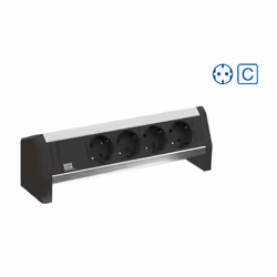 Bachmann Desk 1, Indoor, Type F, Aluminium, Plastic, 3 AC outlet(s), 281 mm, 1 pc(s)