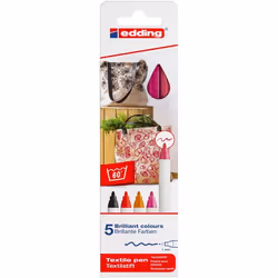 Edding 4600 felt pen Black, Crimson, Orange, Pink, Red 5 pc(s)