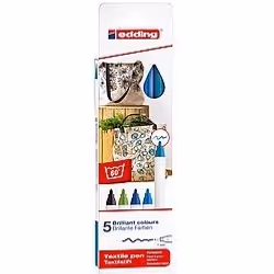 Edding 4600, 5 pc(s), Multicolour, Fibre tip, Multicolour, Round, 1 mm