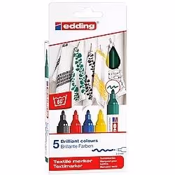 Edding 4500, 5 pc(s), Multicolour, Brush tip, Multicolour, Round, Medium