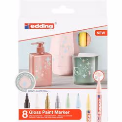 Edding 751, Black, Blue, Gold, Green, Pink, Silver, White, Yellow, Multicolour, Pastel Yellow, Pastel Green, Pastel Blue, Pas ...