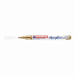 Edding 5300 acrylic marker fine, Gold, Fine, 1 mm, 2 mm, Water-based ink, Canvas, Wood