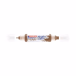 Edding Acryl 3D Double Liner, Brown, Brown, White, Fine/Extra Bold, 2 mm, 1 cm, Water-based ink