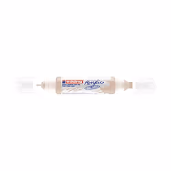 Edding Acryl 3D Double Liner, Beige, Beige, White, Fine/Extra Bold, 2 mm, 1 cm, Water-based ink