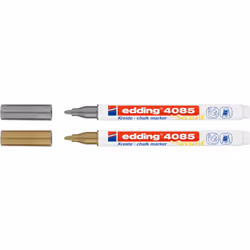 Edding 4085 chalk marker Bullet Gold, Silver 2 pc(s)