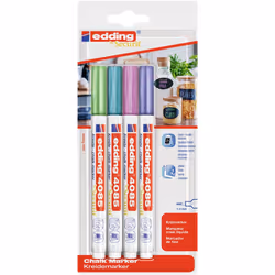Edding 4085 Metallic Set, Metallic blue, Metallic green, Metallic pink, Metallic violet, Bullet, 4 pc(s)