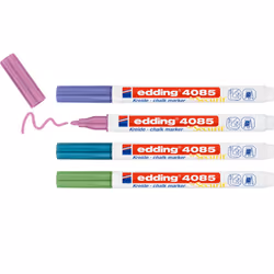 Edding 4085 Metallic Set chalk marker Bullet Metallic blue, Metallic green, Metallic pink, Metallic violet 4 pc(s)